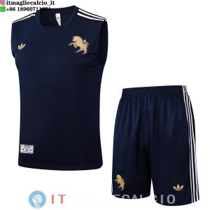Senza Maniche Set Completo Maglia Juventus 2025/2026 Blu Navy