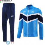 Giacca Full Zip e Pantaloni Allenamento Napoli 2025/2026 Blu Bianco Giacca Full Zip e Pantaloni Allenamento Napoli 2025/2026 Blu Bianco