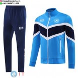 Giacca Full Zip e Pantaloni Allenamento Napoli 2025/2026 Blu Bianco
