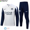 Felpa Da Allenamento Bambino Set Completo Inter Milan 25-26 Bianco Blu