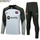 Felpa Da Allenamento Bambino Set Completo Barcellona 23-24 Verde Grigio