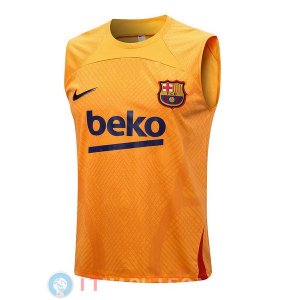 Senza Maniche Maglia Barcellona 2022/2023 Arancione