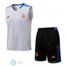 Senza Maniche Set Completo Maglia Real Madrid 2021/2022 Bianco