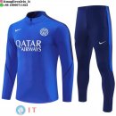 Tuta da Allenamento Bambino Inter Milan Mezza Cerniera 26-27 Blu