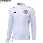 Giacca Full Zip Allenamento Ajax 2025/2026 Bianco Rosso Giacca Full Zip Allenamento Ajax 2025/2026 Bianco Rosso