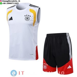 Senza Maniche Set Completo Maglia Germania 2026 Bianco Nero Rosso