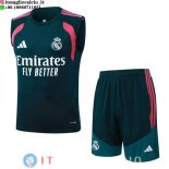 Senza Maniche Set Completo Maglia Real Madrid 2026/2027 Verde Navy Rosa Senza Maniche Set Completo Maglia Real Madrid 2026/2027 Verde Navy Rosa