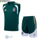 Senza Maniche Set Completo Maglia Italia 2026 Verde Bianco