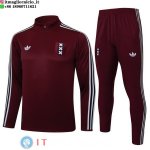 Tuta da Allenamento Ajax Mezza Cerniera 2025/2026 Rosso Bianco Tuta da Allenamento Ajax Mezza Cerniera 2025/2026 Rosso Bianco