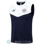 Senza Maniche Maglia Manchester city 2022/2023 Blu Bianco