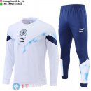 Felpa Da Allenamento Set Completo Manchester city 22-23 Bianco I Blu