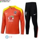 Tuta da Allenamento Brasile Mezza Cerniera 2026 Arancione Giallo Nero