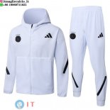 Giacca con Cappuccio e Zip Completa e Pantaloni Ajax 2025/2026 Bianco Nero