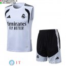 Senza Maniche Set Completo Maglia Real Madrid 2026/2027 Bianco Nero