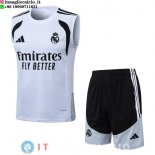 Senza Maniche Set Completo Maglia Real Madrid 2026/2027 Bianco Nero Senza Maniche Set Completo Maglia Real Madrid 2026/2027 Bianco Nero