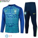 Felpa Da Allenamento Set Completo Brasile 2024 Blu