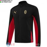 Giacca Lunga Zip AC Milan 24-25 Nero Rosso