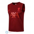 Senza Maniche Maglia Liverpool 2021/2022 Rosso