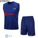 Senza Maniche Set Completo Maglia Barcellona 2023/2024 Blu