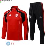 Tuta da Allenamento Flamengo Mezza Cerniera 2025/2026 Rosso Nero