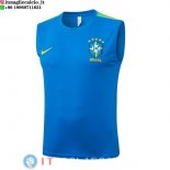 Senza Maniche Maglia Brasile 2026 Blu Verde