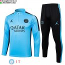 Felpa Da Allenamento Set Completo PSG 23-24 Blu II Nero
