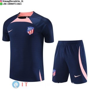 Formazione Maglia Set Completo Atletico Madrid 2023/2024 Blu Navy Rosa