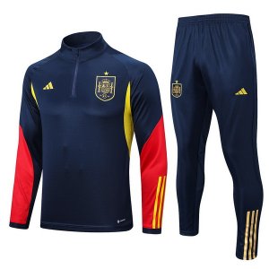 Felpa Da Allenamento Set Completo Spagna 2022 Blu I Navy