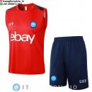 Senza Maniche Set Completo Maglia Napoli 2024/2025 Rosso I Blu