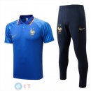 POLO Maglia Set Completo Francia 2022/2023 Blu