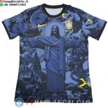 Thailandia Maglia Brasile Especial 2024 Blu Navy