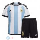 Maglia Bambino Argentina Prima 2022（3 Stella）