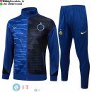 Giacca Set Completo Lunga Zip Inter Milan 24-25 Blu I Nero