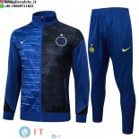 Giacca Set Completo Lunga Zip Inter Milan 24-25 Blu I Nero
