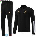 Giacca Set Completo Lunga Zip Juventus 2023/2024 Nero Bianco