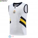 Senza Maniche Maglia Real Madrid 2023/2024 Bianco Giallo