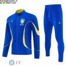 Giacca A Vento Set Completo Brasile 2026 Blu Giallo