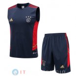 Senza Maniche Set Completo Maglia Ajax 2022/2023 Blu Rosso