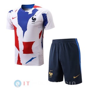 Formazione Set Completo Maglia Francia 2022 Bianco Blu Rosso