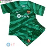 Maglia Bambino Barcellona Portiere 2023/2024 Verde