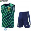 Senza Maniche Set Completo Maglia Brasile 2022 Verde Blu Navy