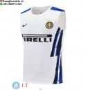 Senza Maniche Maglia Inter Milan 2025/2026 Bianco Blu