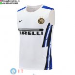 Senza Maniche Maglia Inter Milan 2025/2026 Bianco Blu