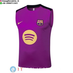 Senza Maniche Maglia Barcellona 2025/2026 Purpureo Giallo