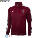 Giacca Full Zip Allenamento Ajax 2025/2026 Rosso Bianco