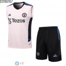 Senza Maniche Set Completo Maglia Manchester United 2023/2024 Rosa Nero