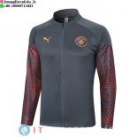 Giacca Lunga Zip Manchester city 23-24 Grigio Rosso