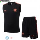 Senza Maniche Set Completo Maglia Paesi Bassi 2026 Nero