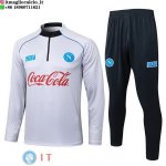 Felpa Da Allenamento Set Completo Bambino Napoli 25-26 Bianco Nero