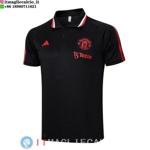 POLO Maglia Manchester United 2023/2024 Nero Rosso